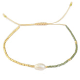 Pulsera Miyuki perla verde