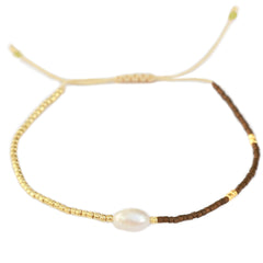 Bracelet miyuki perle marron