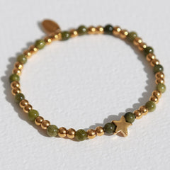 Armband Moraira ster olijf steen