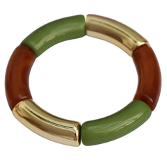 Bracelet penne or olive