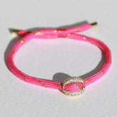 Bracelet bright pink bean diamond