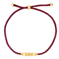 Pulsera del amor oro burdeos