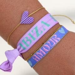 Gewebtes Armband Amour Blau