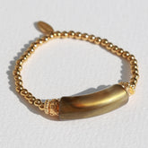 Armband fine penne olijf