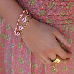 Armband rosa Lippen