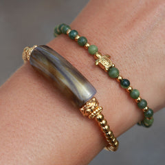 Armband Moraira ster olijf steen