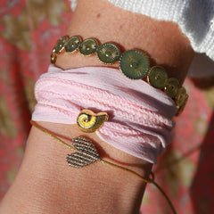Armband Sari wrap pink