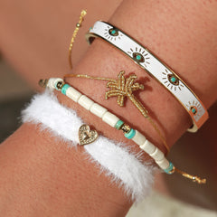 Pulsera esponjosa blanca