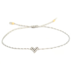 Love Ibiza heart armband twisted zilver