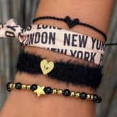 Bracelet set black heart