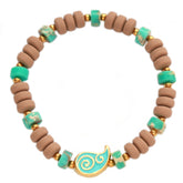 Brazalete paisley turquesa