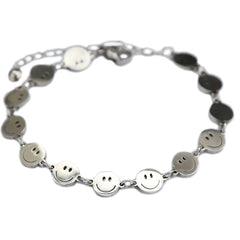 Zilveren armband smiley