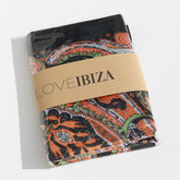 Bandana sjaal zwart oranje paisley