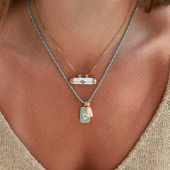 Kette schutz vor bösem Blick weiss