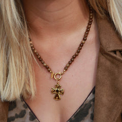 Collier de Javea en pierre brune