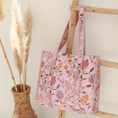 Blockprint shoulder bag light pink