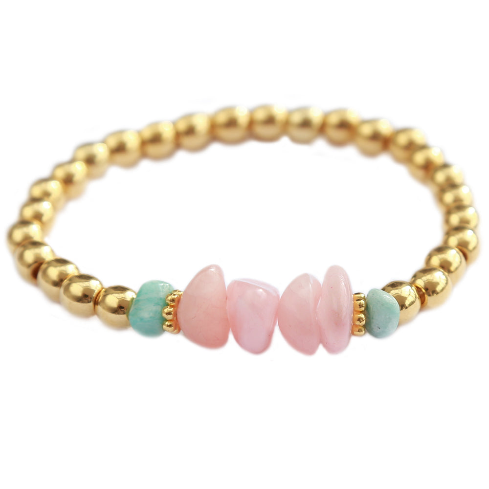 Bracelet pink and turquoise amazonite