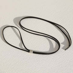 Choker Navajo black silver