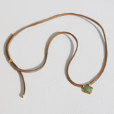 Suède choker jade