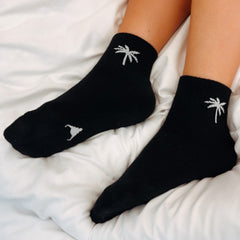 Socks palm crew black