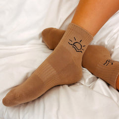 Socken Crew Sun Taupe