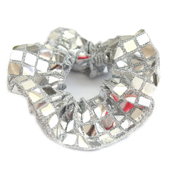 Scrunchie Disco Silber