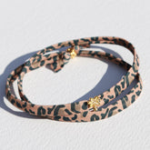 Anklet - bracelet leopard palm gold