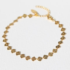 Enkelband gouden schelpjes