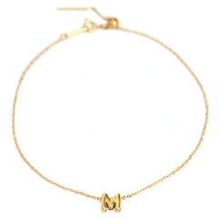 Gouden ketting met initiaal naar keuze