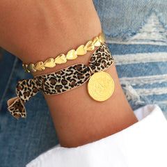 Ibiza armband leopard coin
