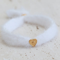 Pulsera esponjosa blanca