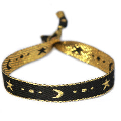 Gewebtes Armband Mond und Sterne
