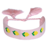 Pulsera tejida con limones