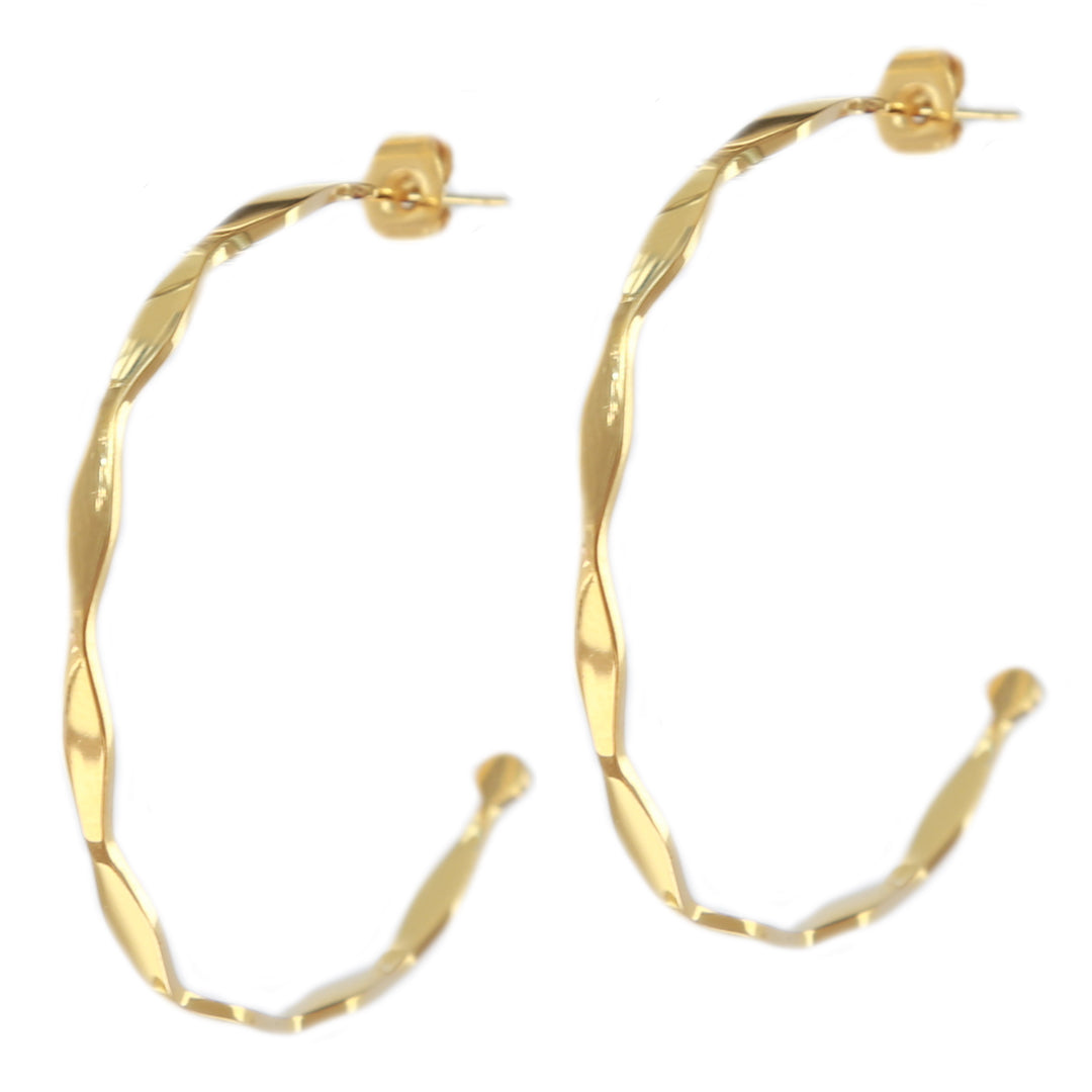 Gold earrings marea