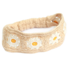 Haarband crochet sunflower