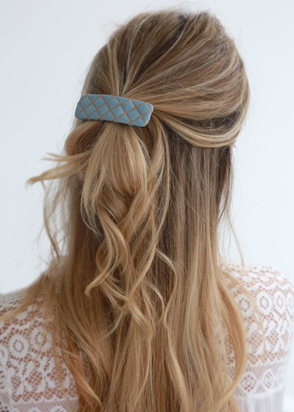 Hair clip denim light blue