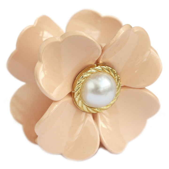 Haarklem flower pearl beige