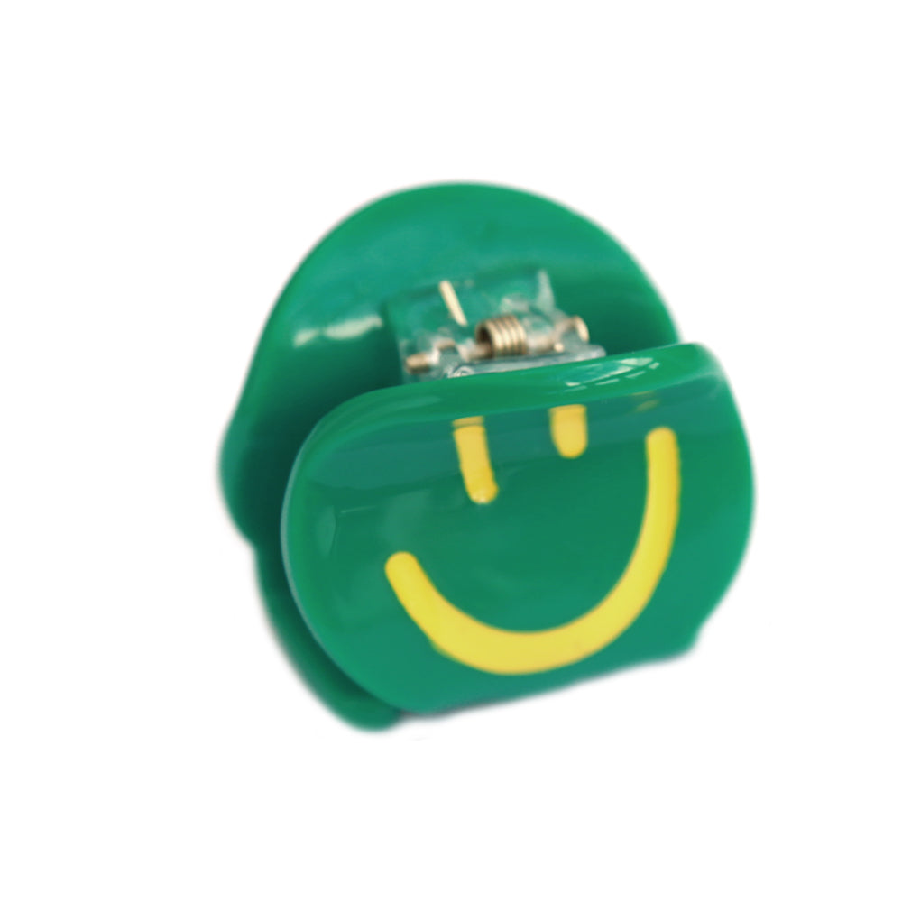 Haarspange Mini Smiley grün