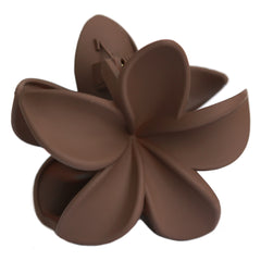 Barrette à cheveux fleur marron