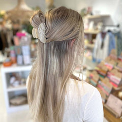 Haarspange Perlmutt creme