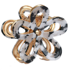 Hair clip steel flower black