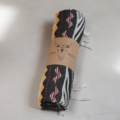 Hamamdoek aztec zwart