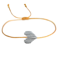 Pulsera corazón de plata
