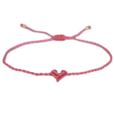 Love Ibiza heart armband framboos
