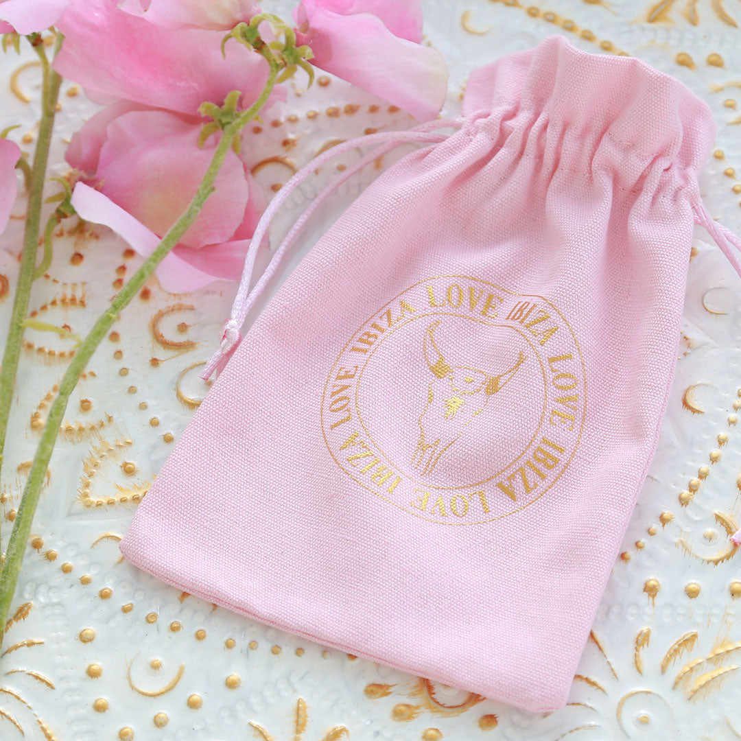 Gift bag linen soft pink