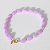 Gouden ketting Rocks lila