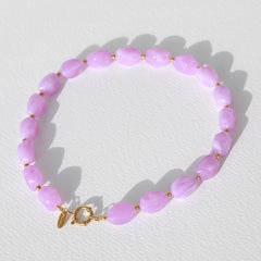 Collier en or Rocks lila