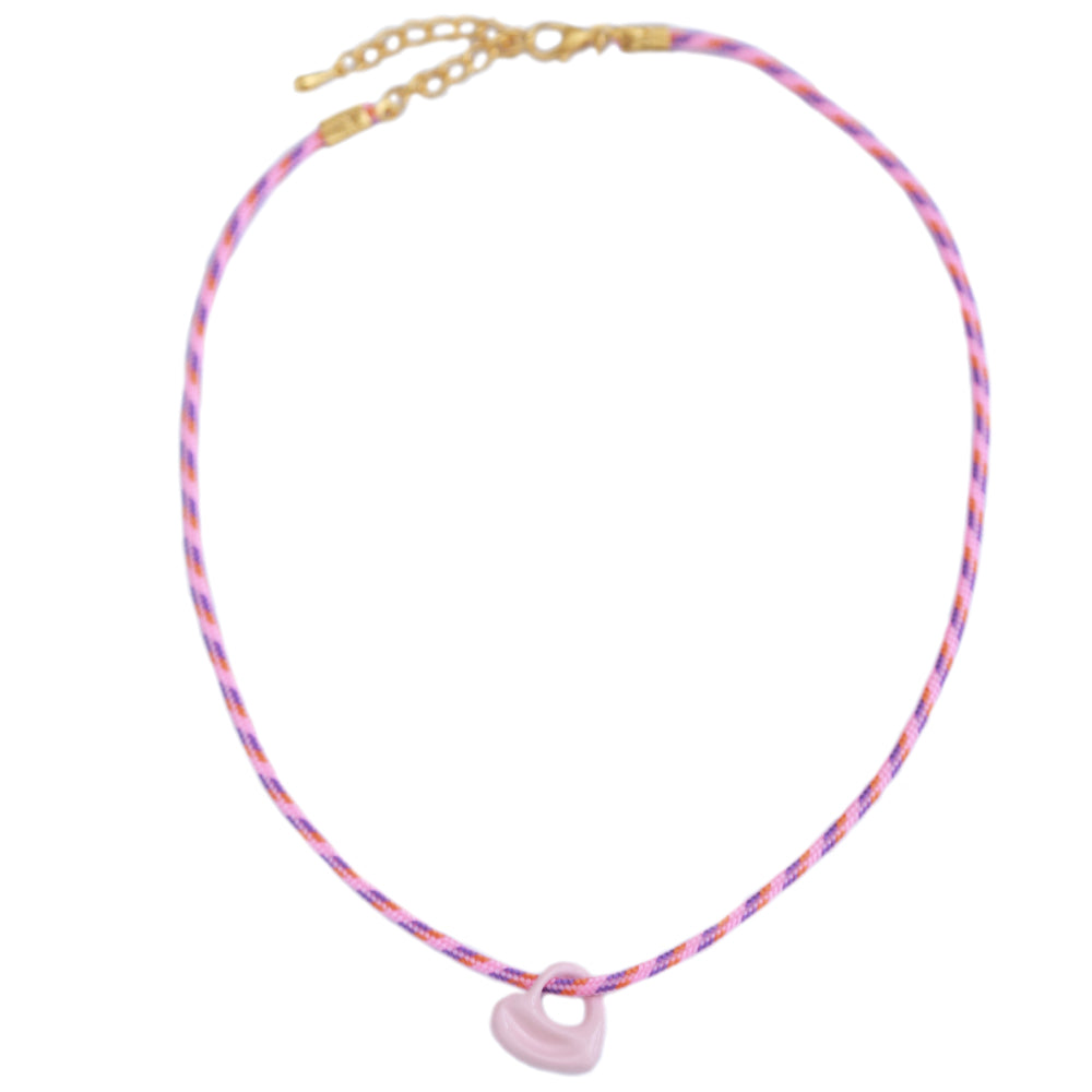 Ketting surf pink heart