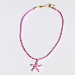Ketting Surf zeester roze