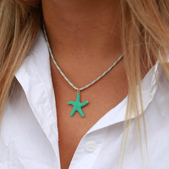 Ketting Surf zeester turquoise